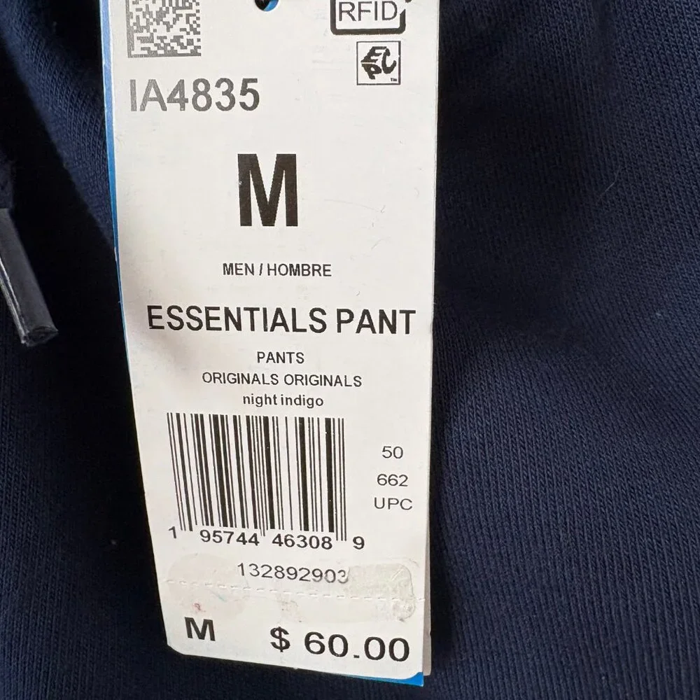 Adidas Men's Medium Slim Fit, Straight leg full length pant, in Navy - Picture 4 of 4